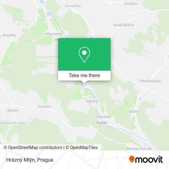 Hrázný Mlýn map