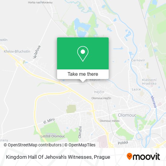 Kingdom Hall Of Jehovah's Witnesses map