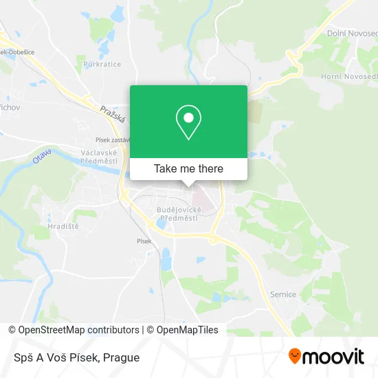 Карта Spš A Voš Písek