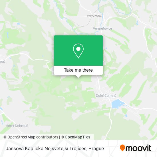 Jansova Kaplička Nejsvětější Trojices map