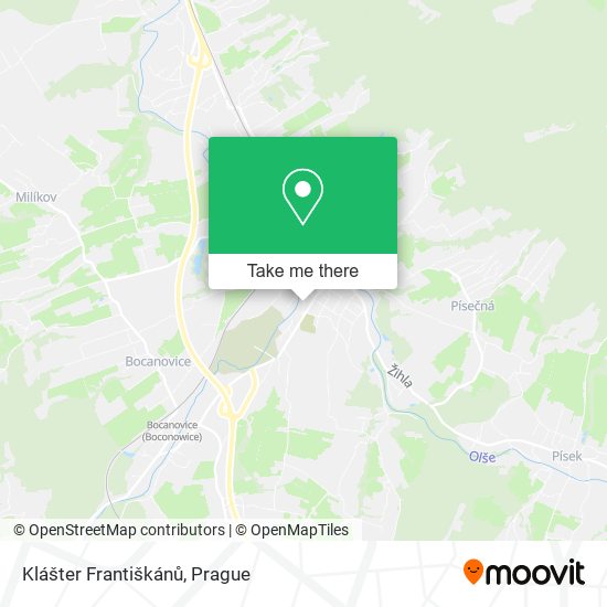 Klášter Františkánů map