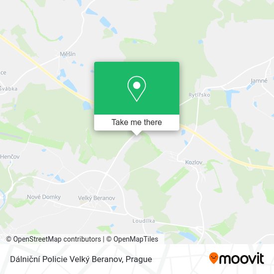 Dálniční Policie Velký Beranov map