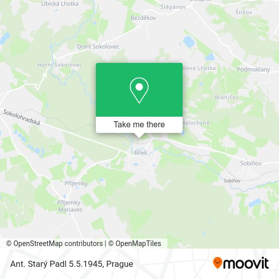 Ant. Starý Padl 5.5.1945 map