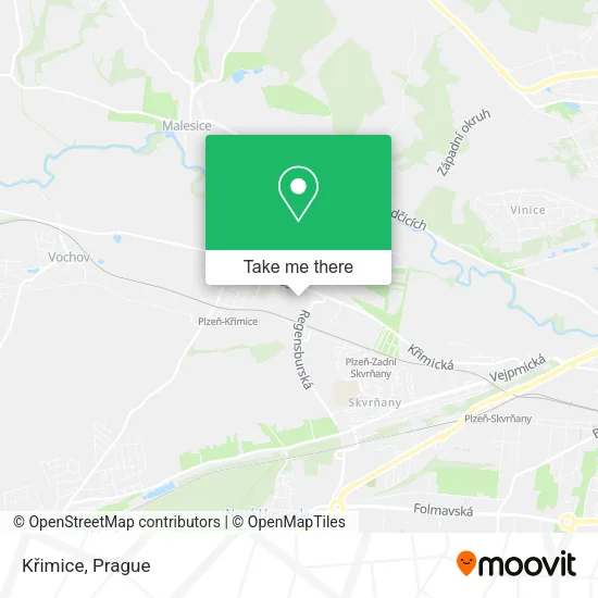 Křimice map