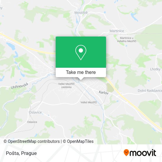 Карта Pošta