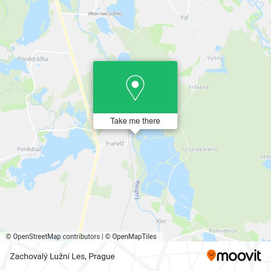 Zachovalý Lužní Les map