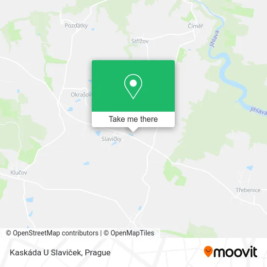 Карта Kaskáda U Slaviček