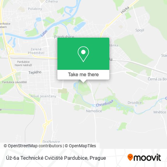 Úž-6a Technické Cvičiště Pardubice map