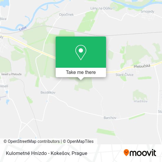 Kulometné Hnízdo - Kokešov map