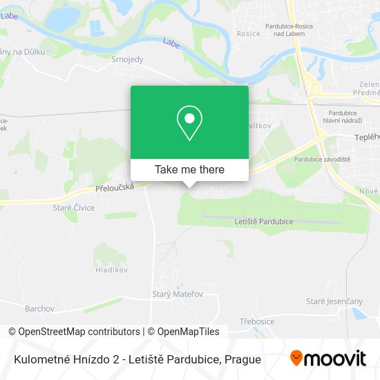 Kulometné Hnízdo 2 - Letiště Pardubice map