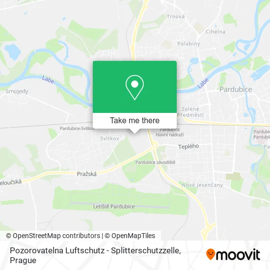 Карта Pozorovatelna Luftschutz - Splitterschutzzelle