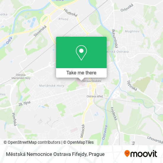 Městská Nemocnice Ostrava Fifejdy map