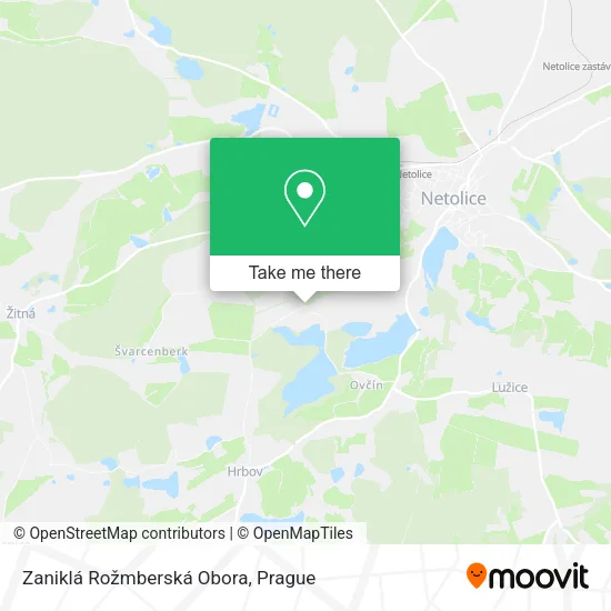 Карта Zaniklá Rožmberská Obora