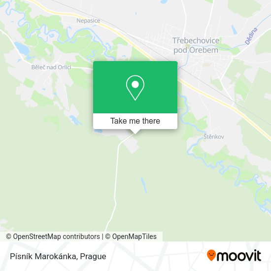 Písník Marokánka map