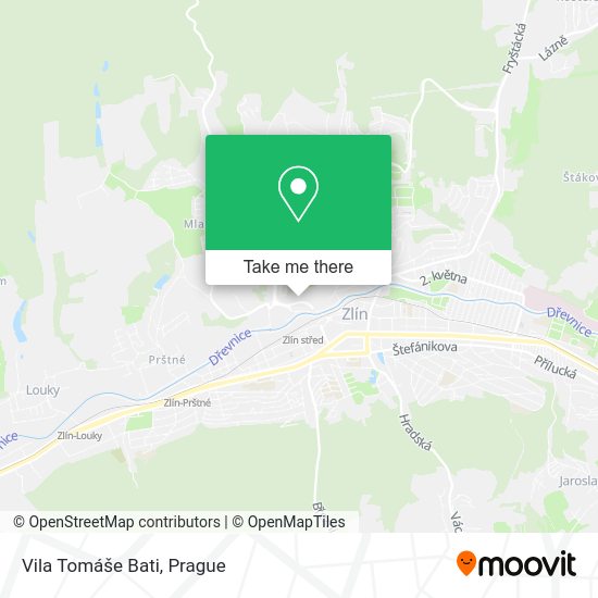 Vila Tomáše Bati map