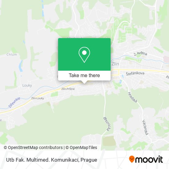 Utb Fak. Multimed. Komunikací map