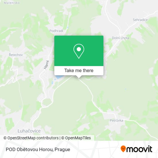 POD Obětovou Horou map