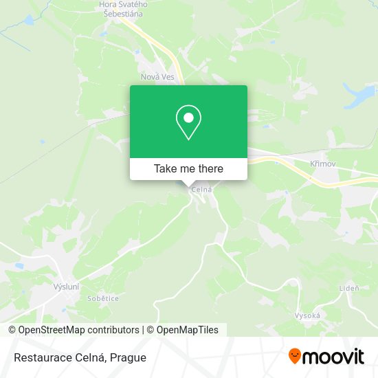 Карта Restaurace Celná