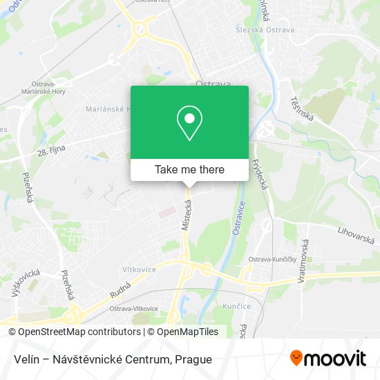 Velín – Návštěvnické Centrum map