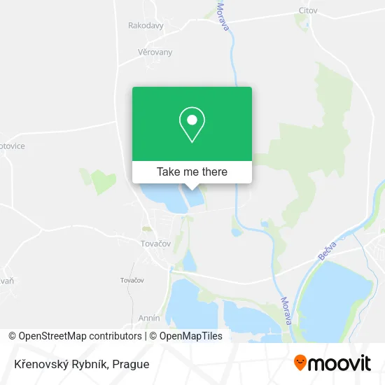 Křenovský Rybník map