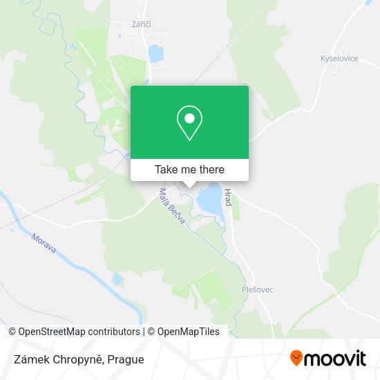 Zámek Chropyně map