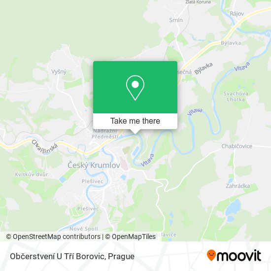 Občerstvení U Tří Borovic map