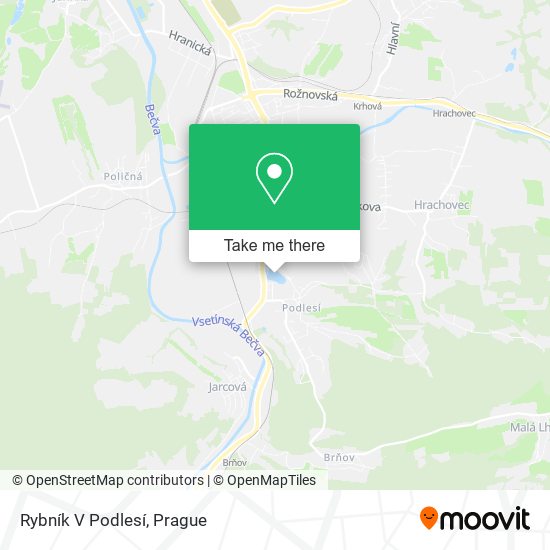 Rybník V Podlesí map