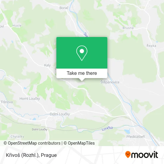 Křivoš (Rozhl.) map