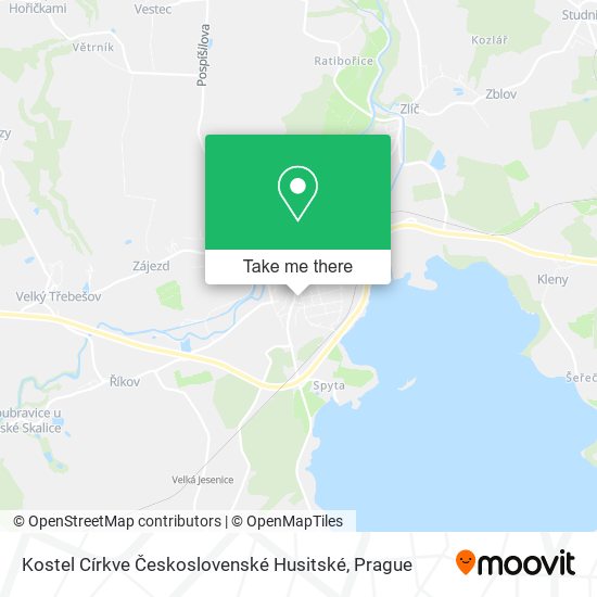 Kostel Církve Československé Husitské map