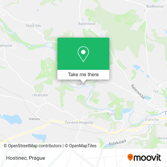 Карта Hostinec