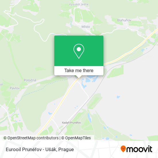 Eurooil Prunéřov - Ušák map