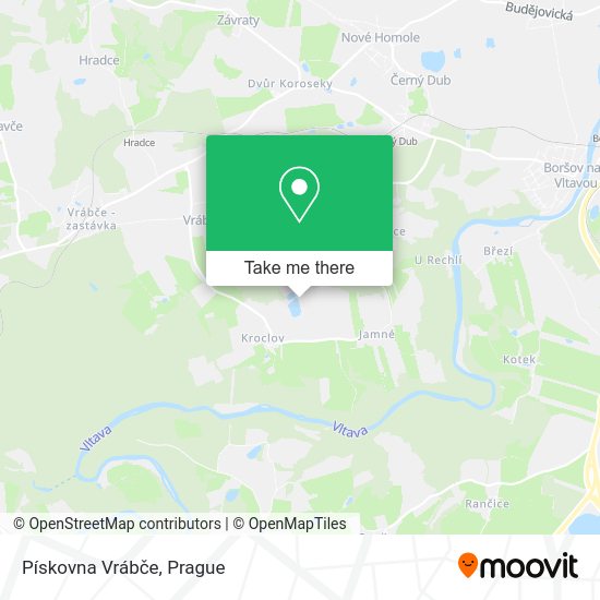Pískovna Vrábče map