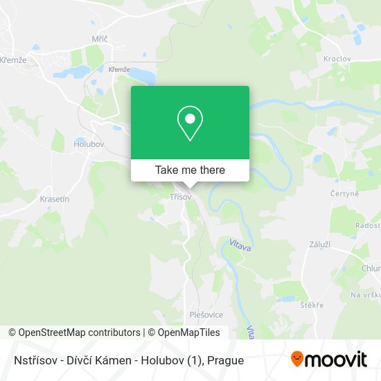 Nstřísov - Dívčí Kámen - Holubov (1) map