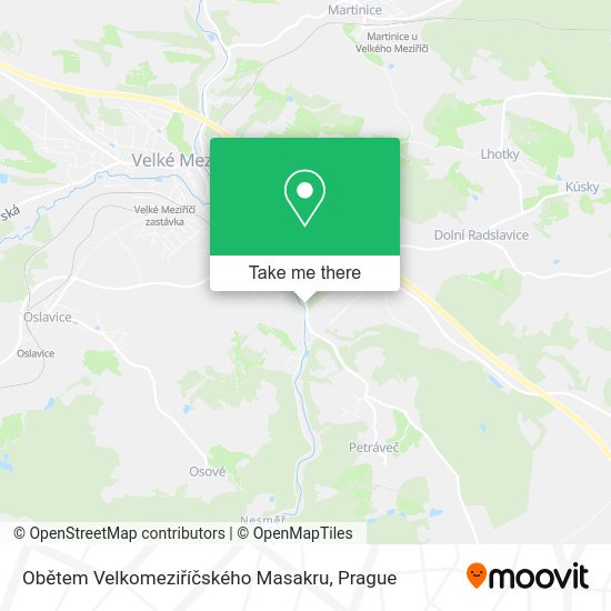 Obětem Velkomeziříčského Masakru map