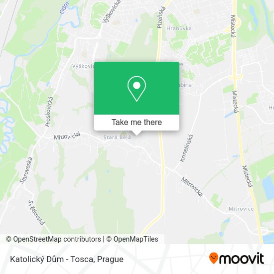 Katolický Dům - Tosca map