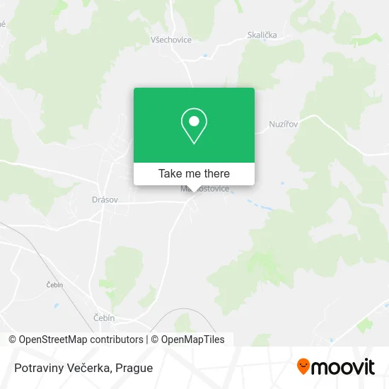 Карта Potraviny Večerka