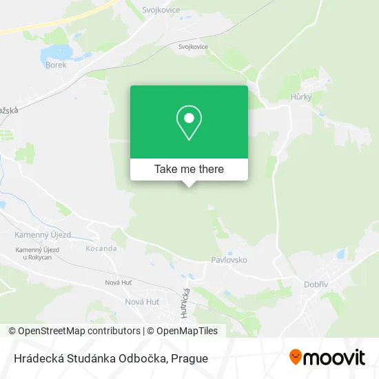 Карта Hrádecká Studánka Odbočka