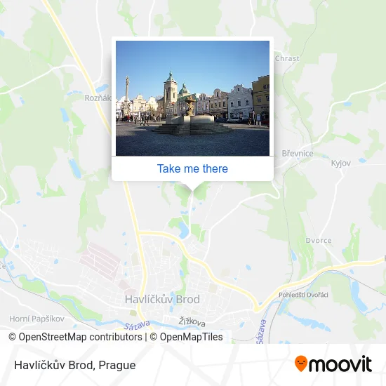 Карта Havlíčkův Brod