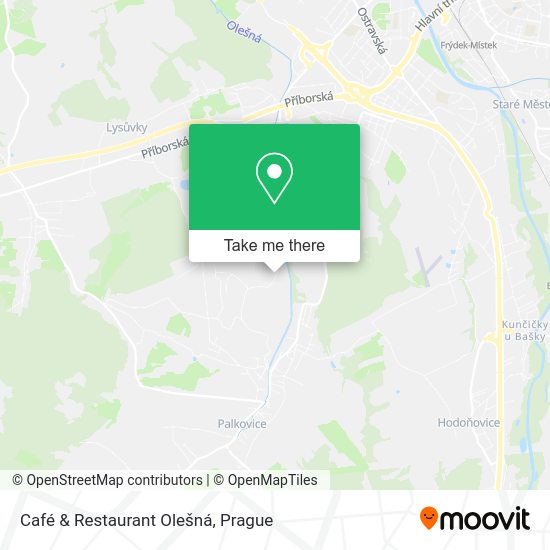 Café & Restaurant Olešná map