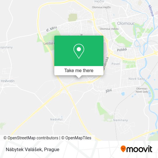 Nábytek Valášek map