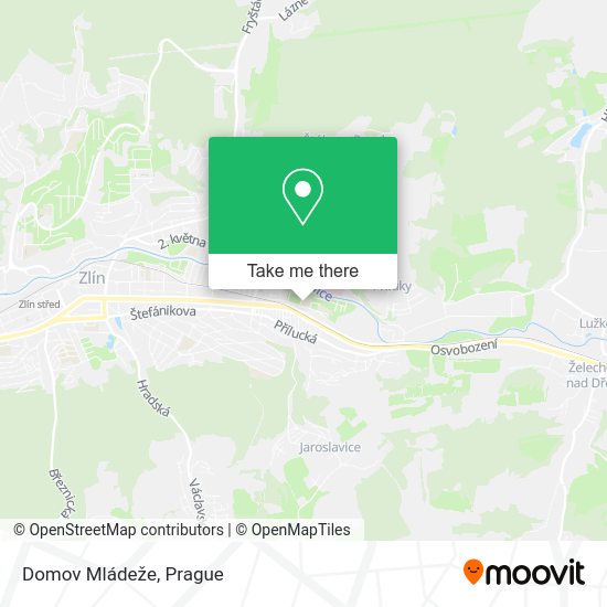 Domov Mládeže map