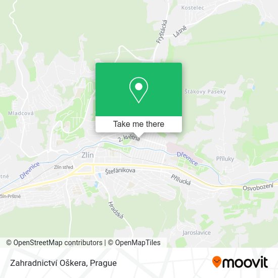 Zahradnictví Oškera map
