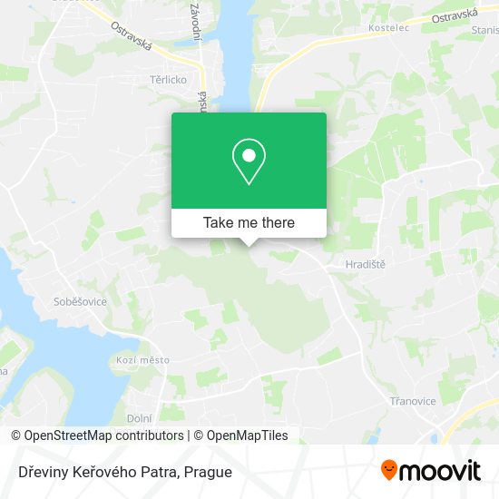 Dřeviny Keřového Patra map