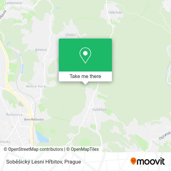 Soběšický Lesní Hřbitov map