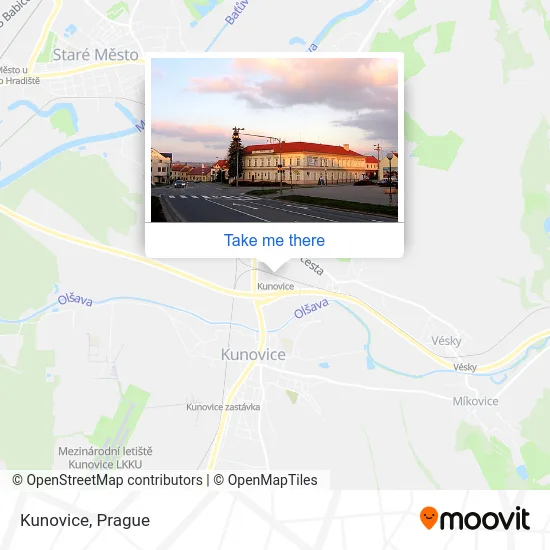 Карта Kunovice