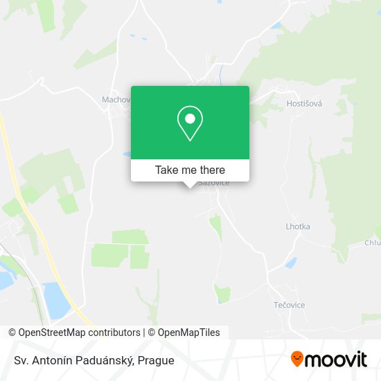 Sv. Antonín Paduánský map