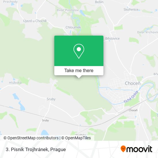 3. Písník Trojhránek map