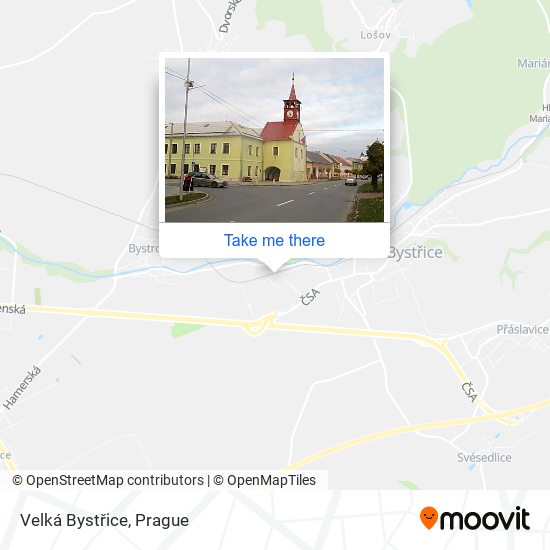 Карта Velká Bystřice
