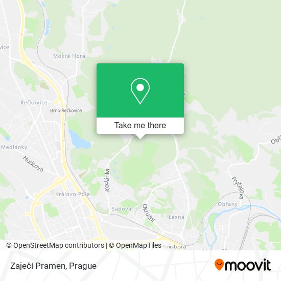 Zaječí Pramen map