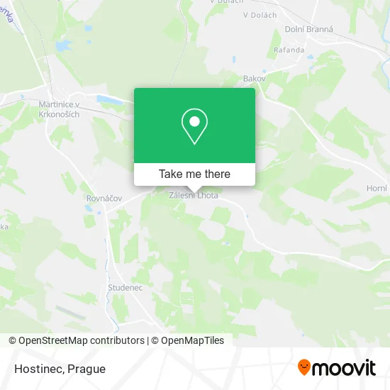 Карта Hostinec
